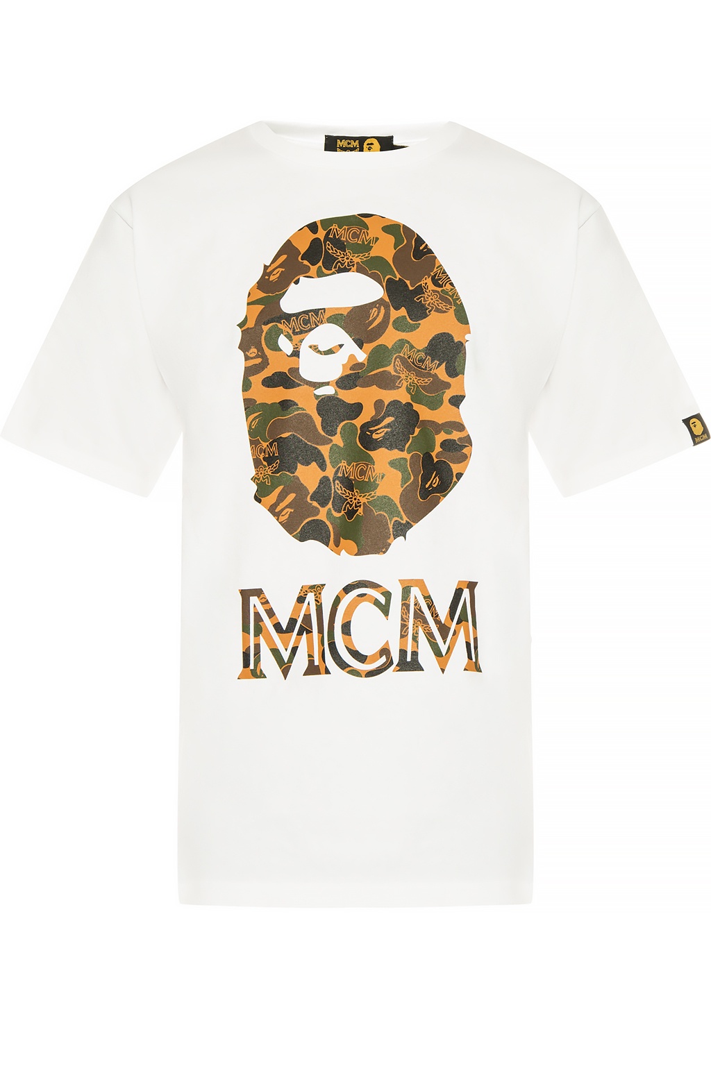 White T-shirt with logo MCM X BAPE - Vitkac GB